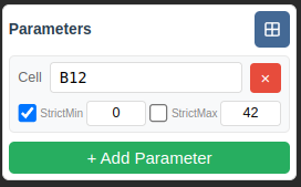 Configuring parameters with bounds